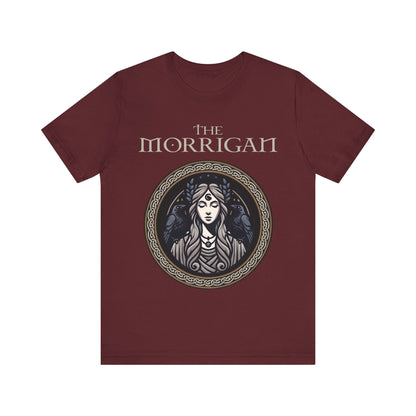 Maroon / S The Morrigan Celtic Goddess of Witchcraft - Celtic Mythology T-Shirt