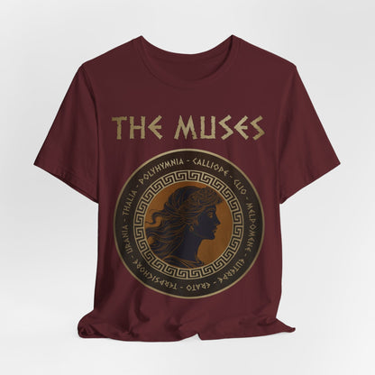 Maroon / S The Muses of Greek Mythology T-Shirt