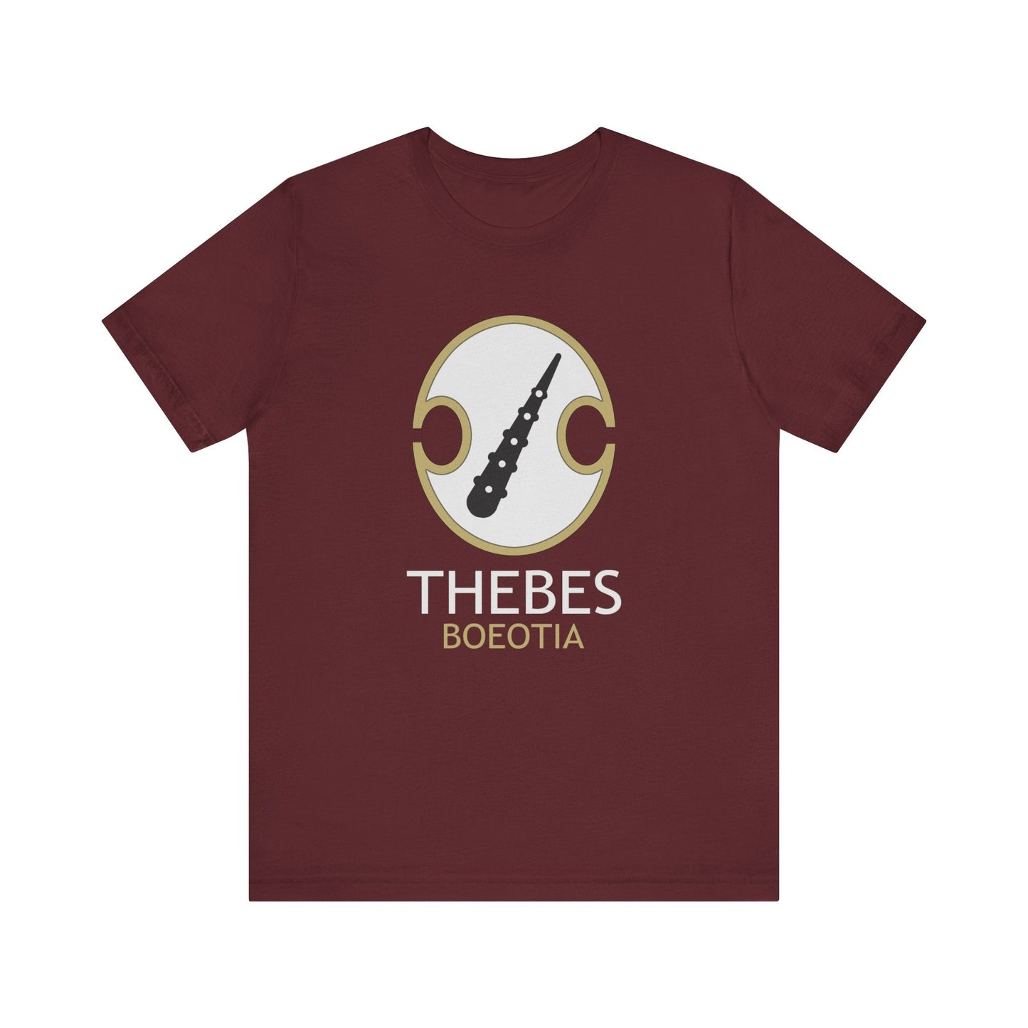 Maroon / S Thebes - Ancient Boeotia Theban Sacred Band T-Shirt