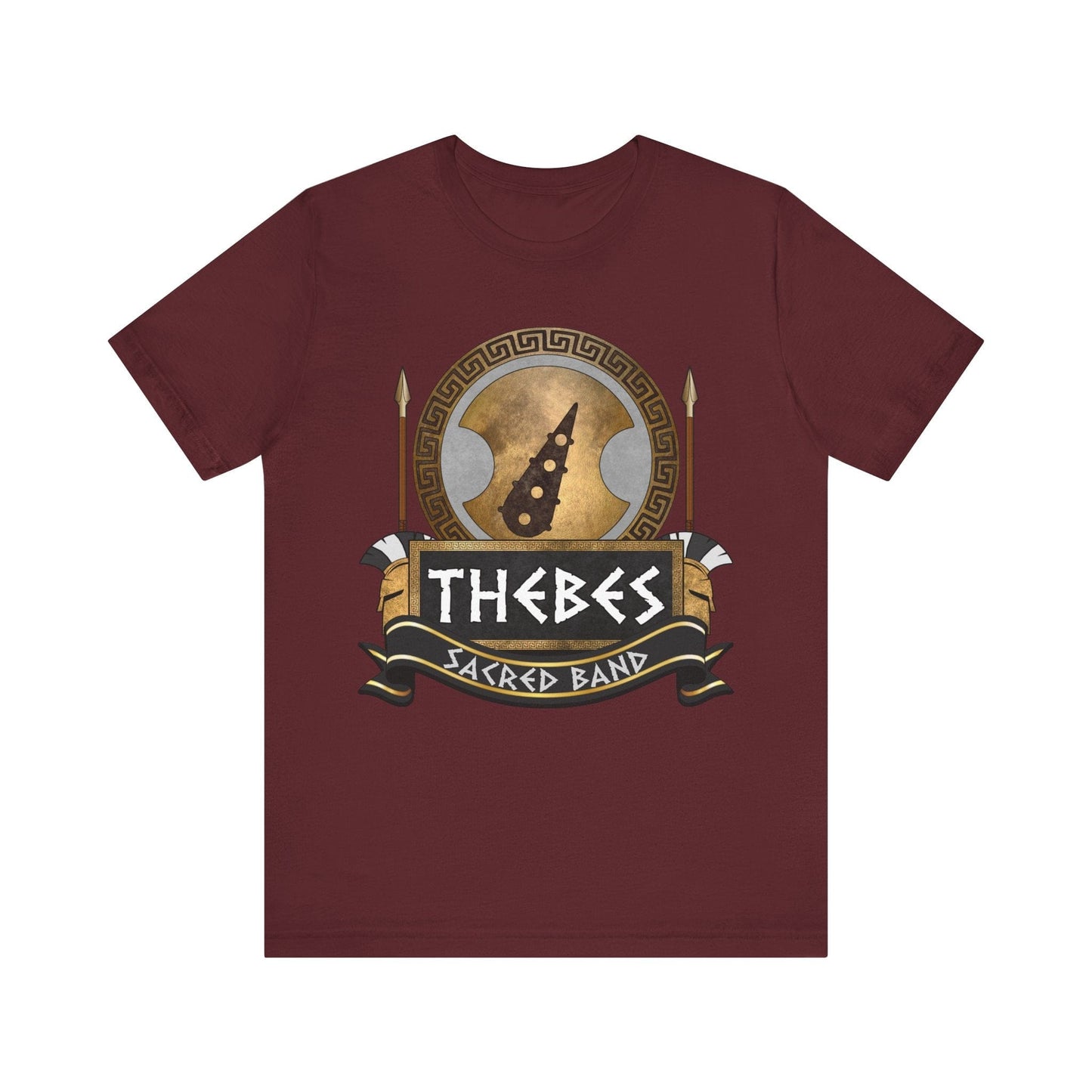Maroon / S Thebes Sacred Band T-Shirt