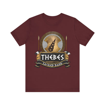 Maroon / S Thebes Sacred Band T-Shirt
