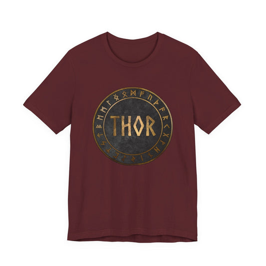 Maroon / S Thor Norse God  T-Shirt