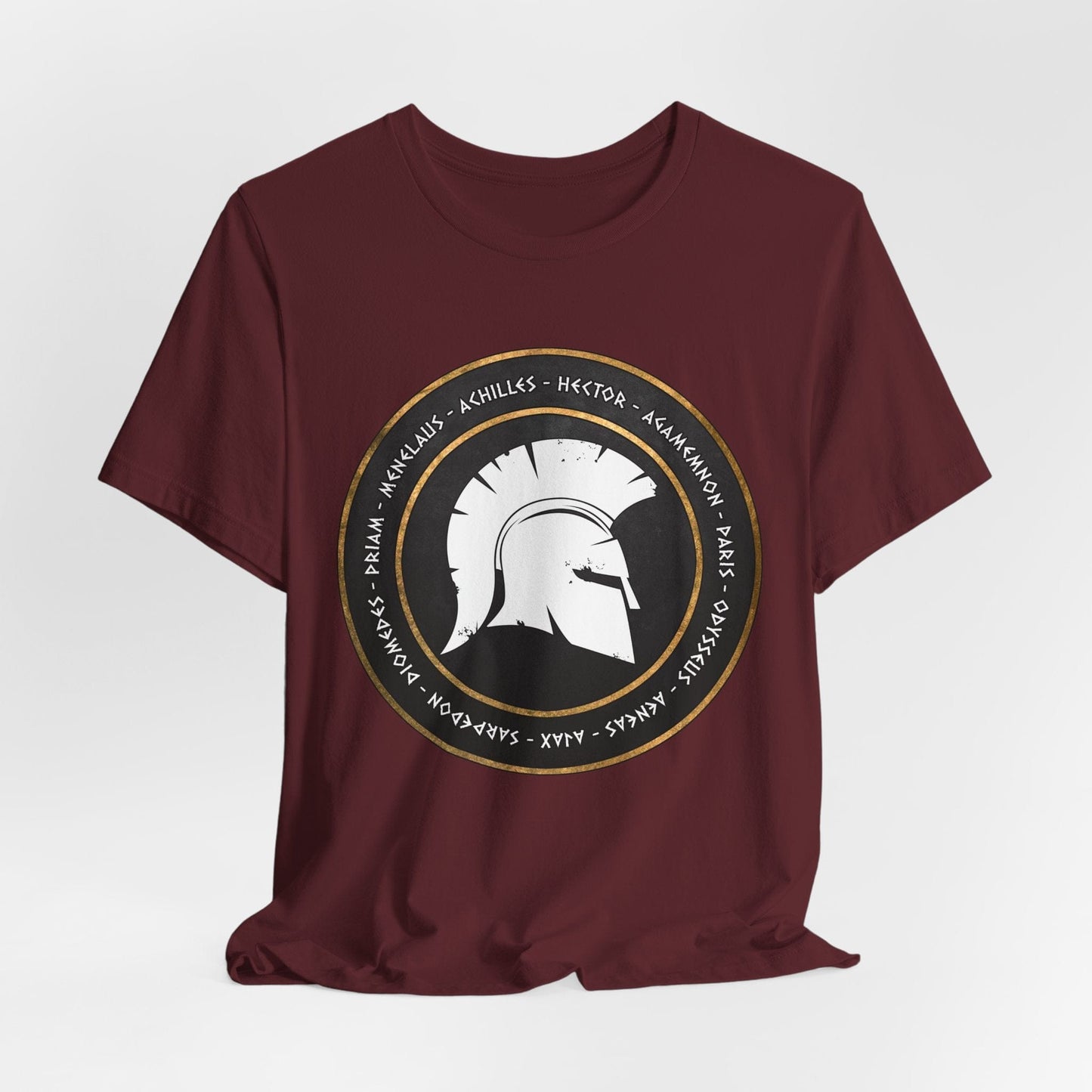 Maroon / S Trojan War - Heroes of the Iliad T-shirt