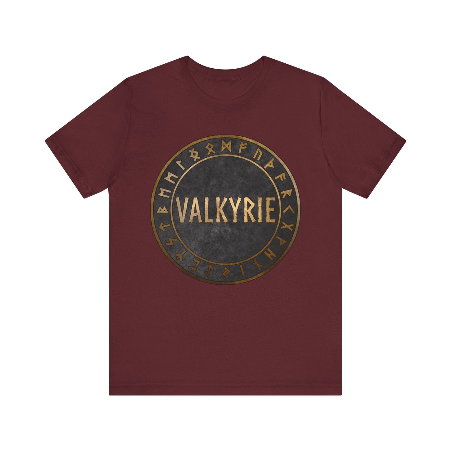 Maroon / S Valkyrie - Norse Runes T-Shirt
