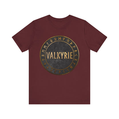 Maroon / S Valkyrie - Norse Runes T-Shirt