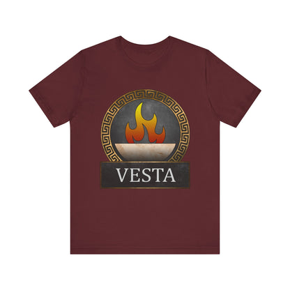 Maroon / S Vesta Roman Goddess Symbol T-Shirt