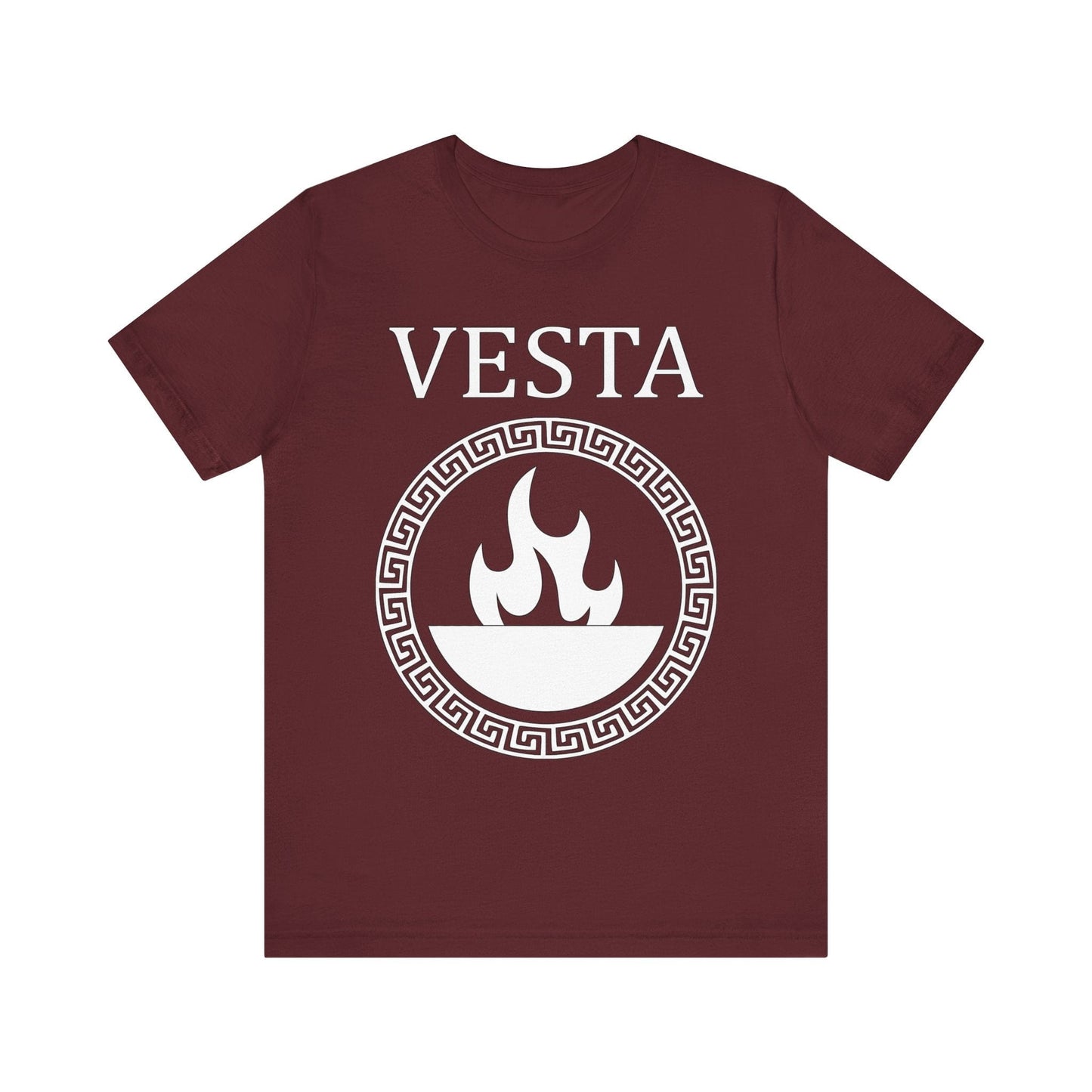 Maroon / S Vesta Roman Goddess T-Shirt