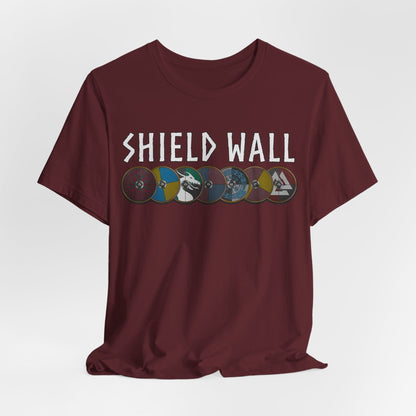Maroon / S Viking Shield Wall T-Shirt
