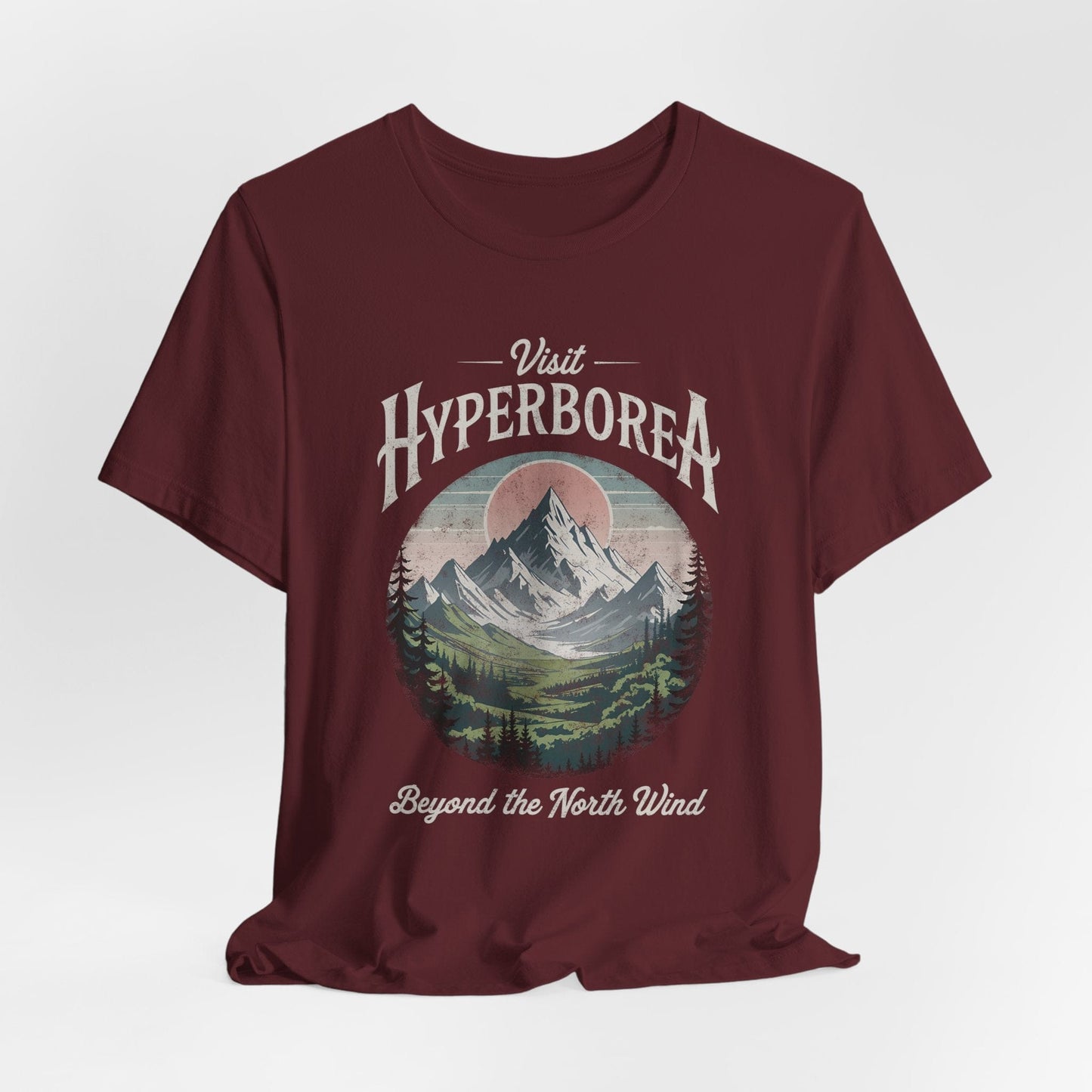 Maroon / S Visit Hyperborea T-Shirt