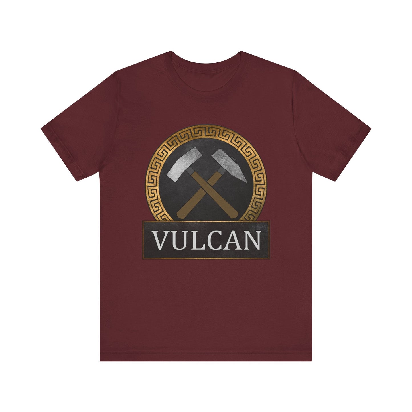 Maroon / S Vulcan Ancient Roman God T-Shirt