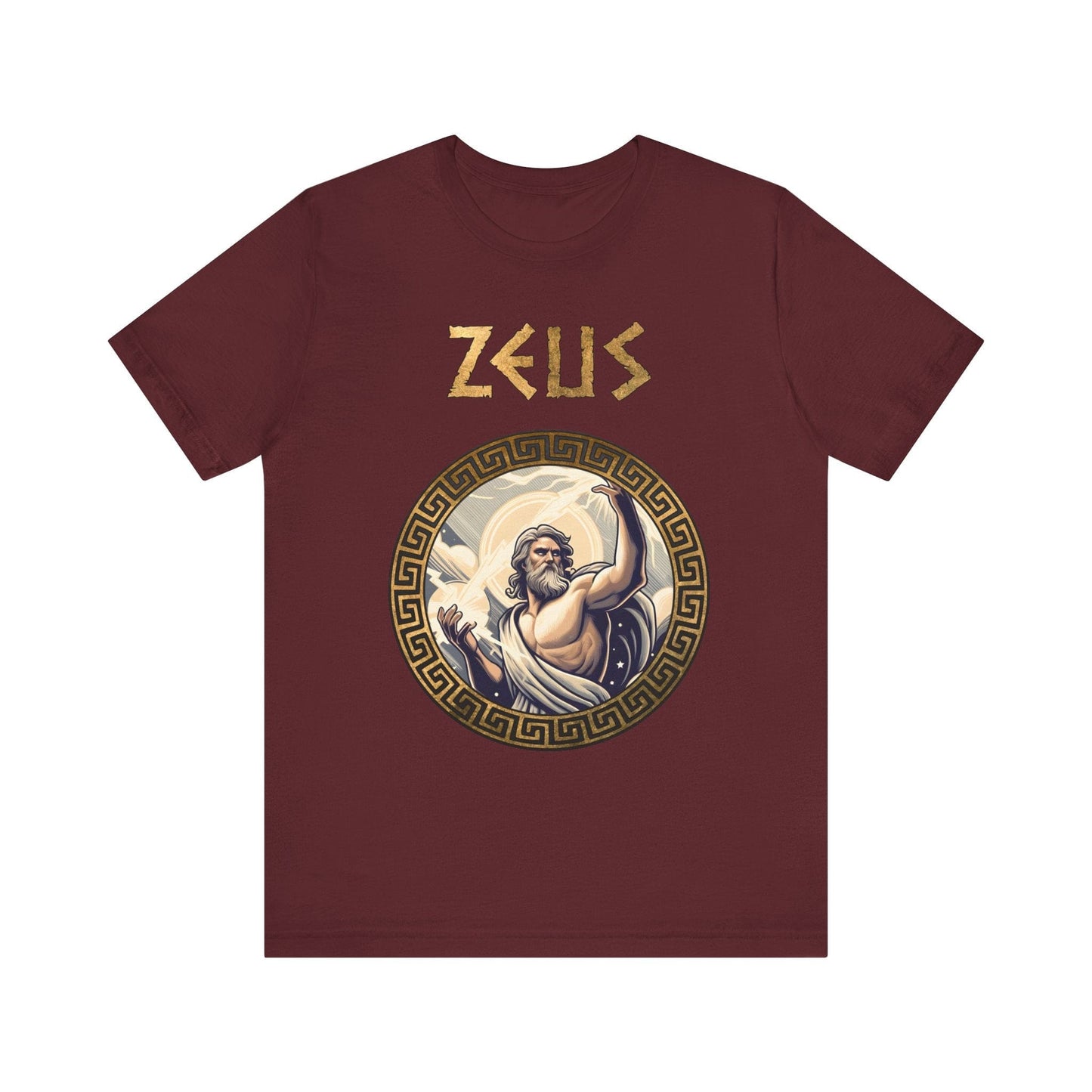 Maroon / S Zeus King of the Greek Gods T-Shirt
