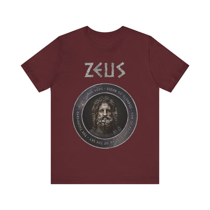 Maroon / S Zeus Lord of Olympus T-Shirt