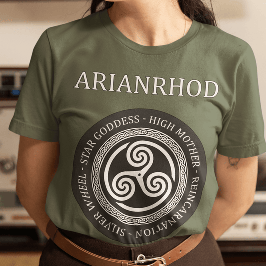 Military Green / S Arianrhod Celtic Goddess T-Shirt
