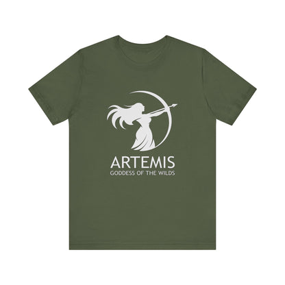 Military Green / S Artemis Goddess of the Wilds - Greek Mythology T-Shirt