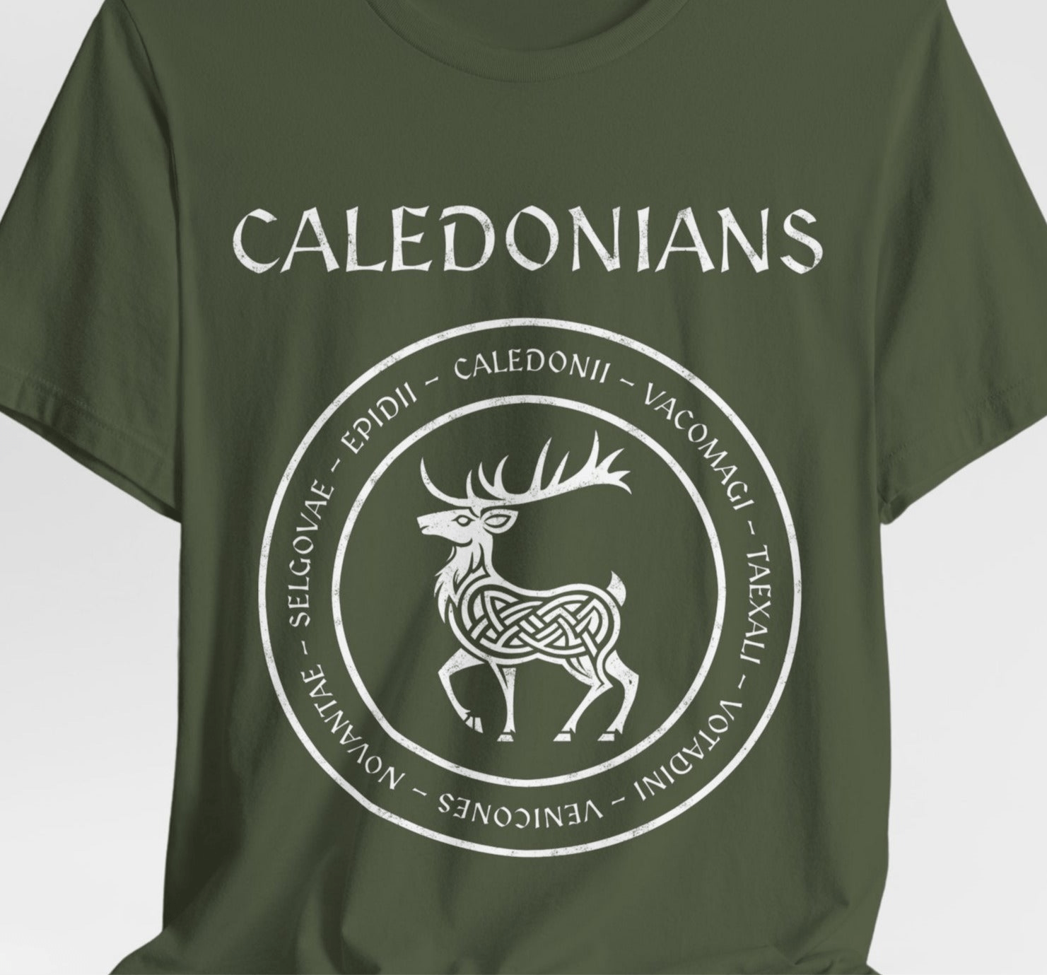 Military Green / S Caledonians Tribes of Ancient Scotland T-Shirt