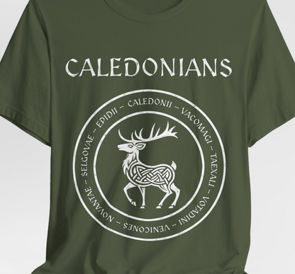 Military Green / S Caledonians Tribes of Ancient Scotland T-Shirt