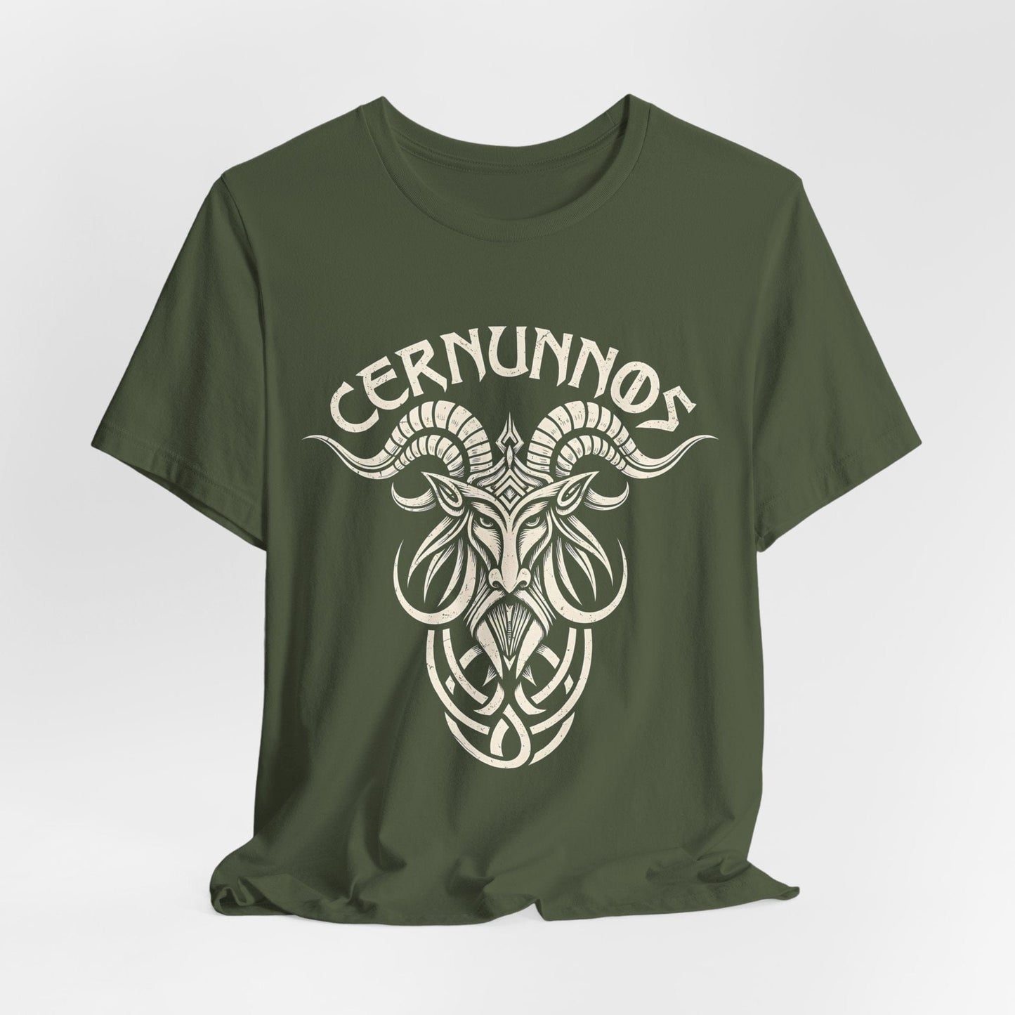 Military Green / S Cernunnos Celtic Mythology T-Shirt