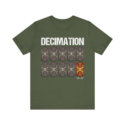Military Green / S Decimation - Ancient Roman Army - Funny Roman History T-shirt