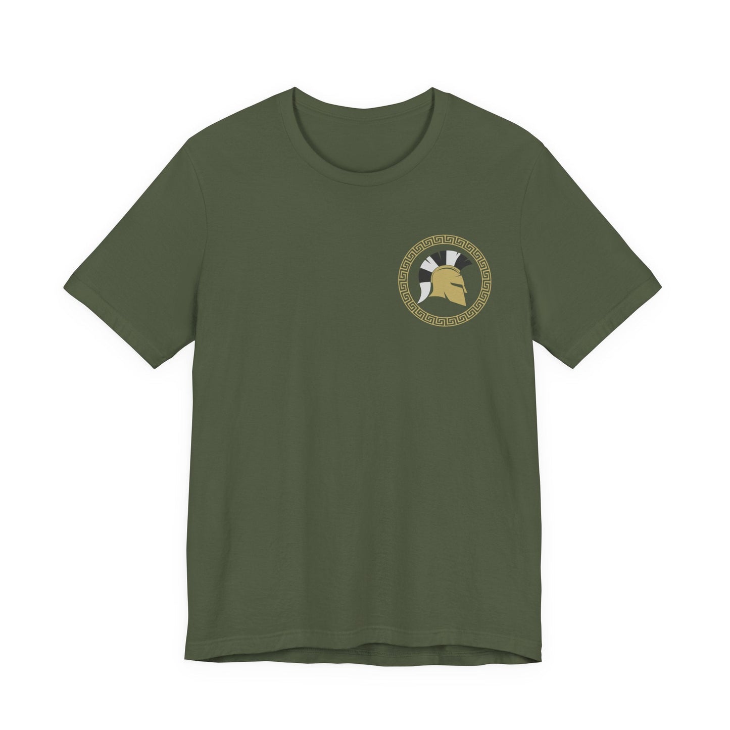 Military Green / S Greek Hoplite Shields - Greek Polis Double Sided T-Shirt