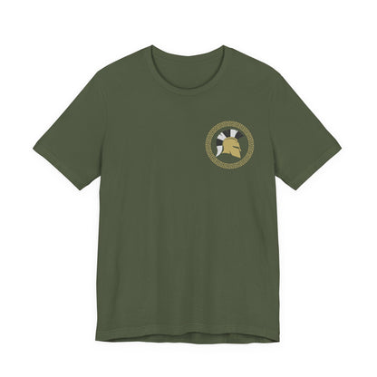 Military Green / S Greek Hoplite Shields - Greek Polis Double Sided T-Shirt