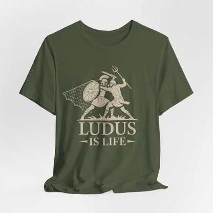 Military Green / S Ludus is Life - Roman Gladiator School T-Shirt