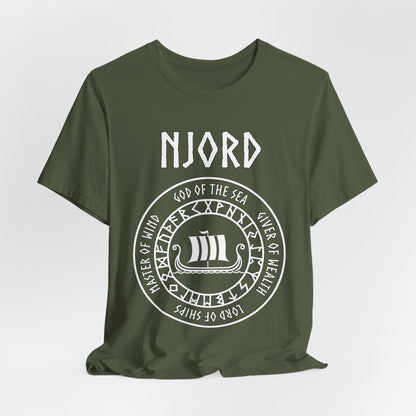 Military Green / S Njord Norse God of the Sea T-Shirt