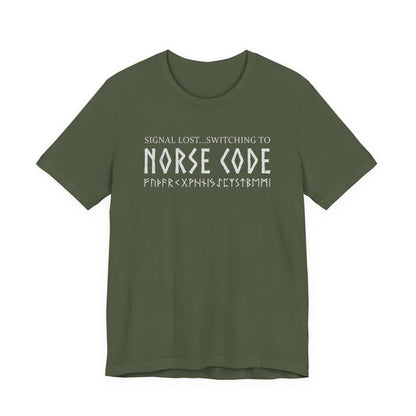 Military Green / S Norse Code Pun T-Shirt
