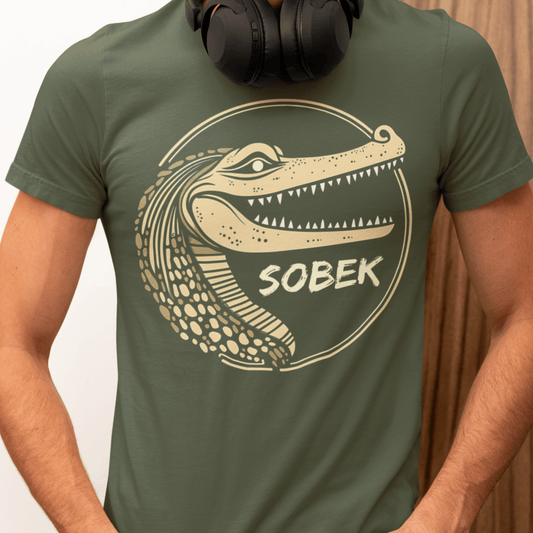 Military Green / S Sobek Ancient Egyptian God of the Nile T-shirt
