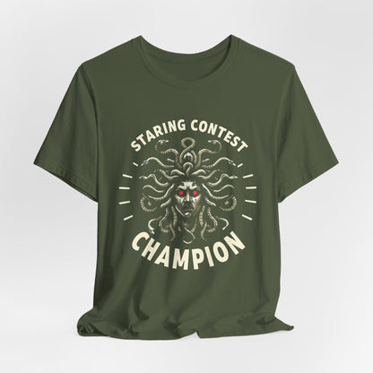 Military Green / S Staring Contest Champion Medusa T-Shirt
