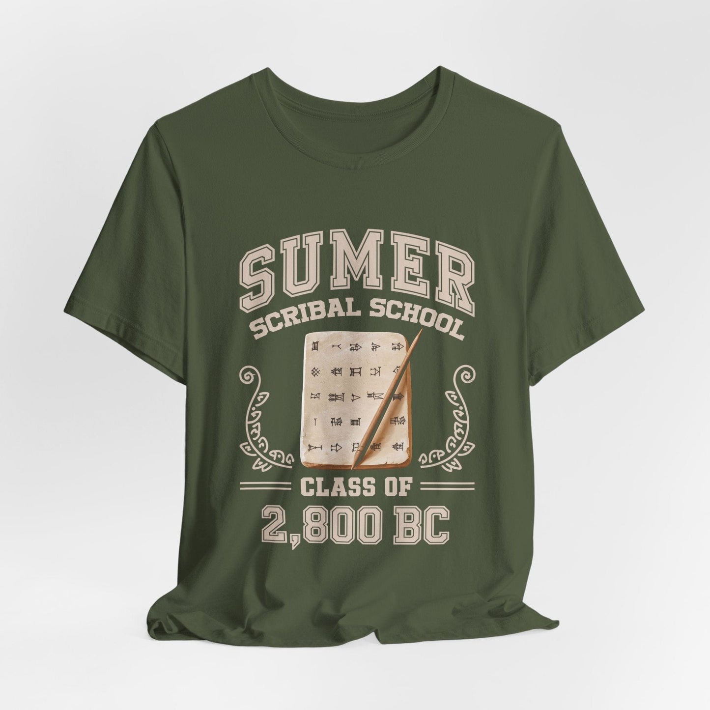 Military Green / S Sumer Scribal School - Class of 2,800 BC T-Shirt