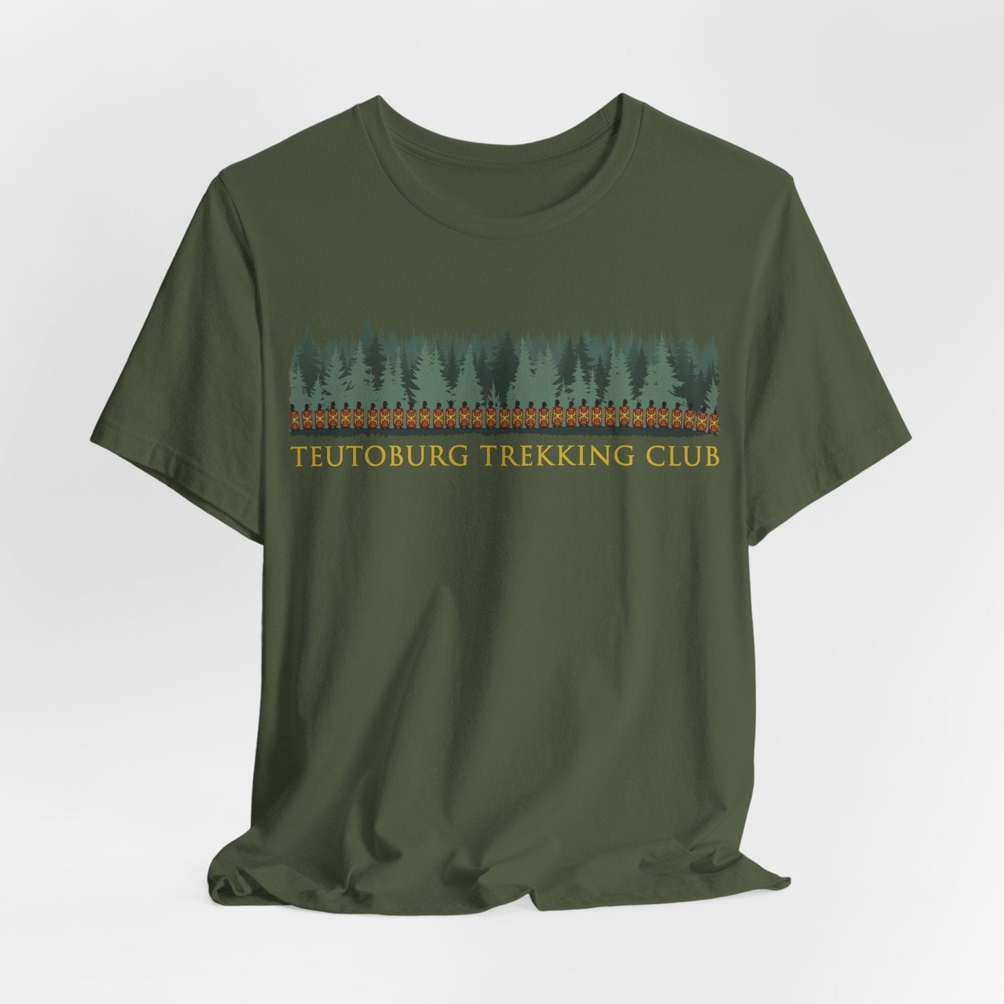 Military Green / S Teutoburg Trekking Club - Funny Roman History T-Shirt