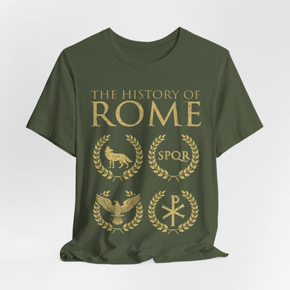 Military Green / S The History of Rome - Founding to Fall T-Shirt