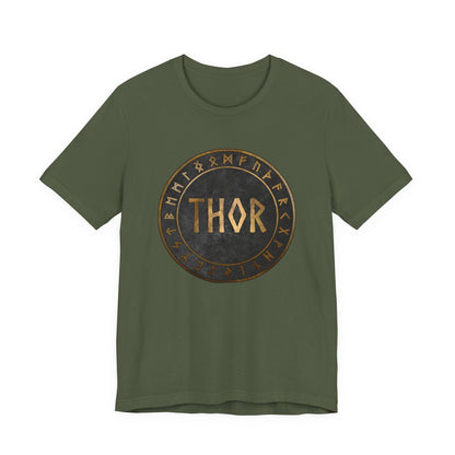 Military Green / S Thor Norse God  T-Shirt