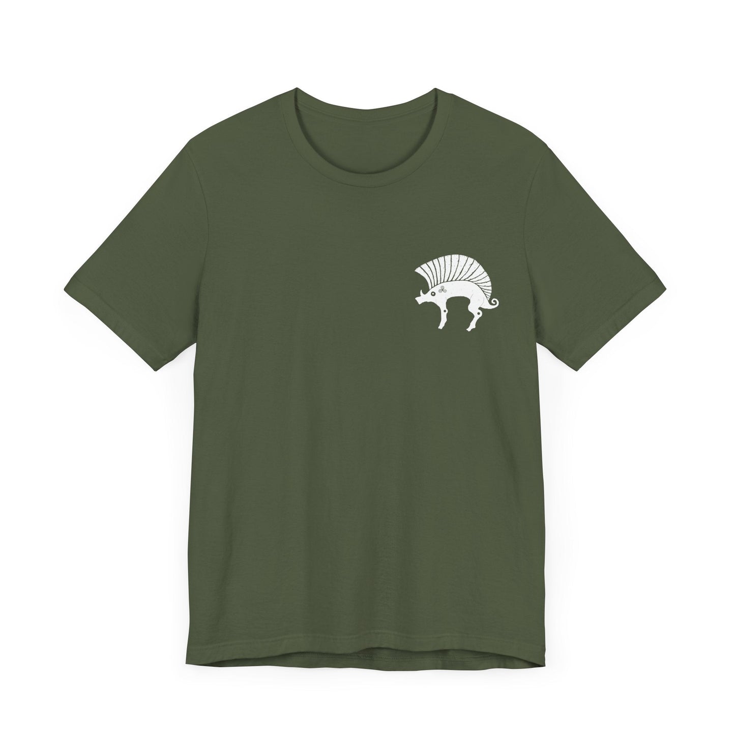 Military Green / S Tribes of Gaul - Gallic Boar Double Sided T-Shirt