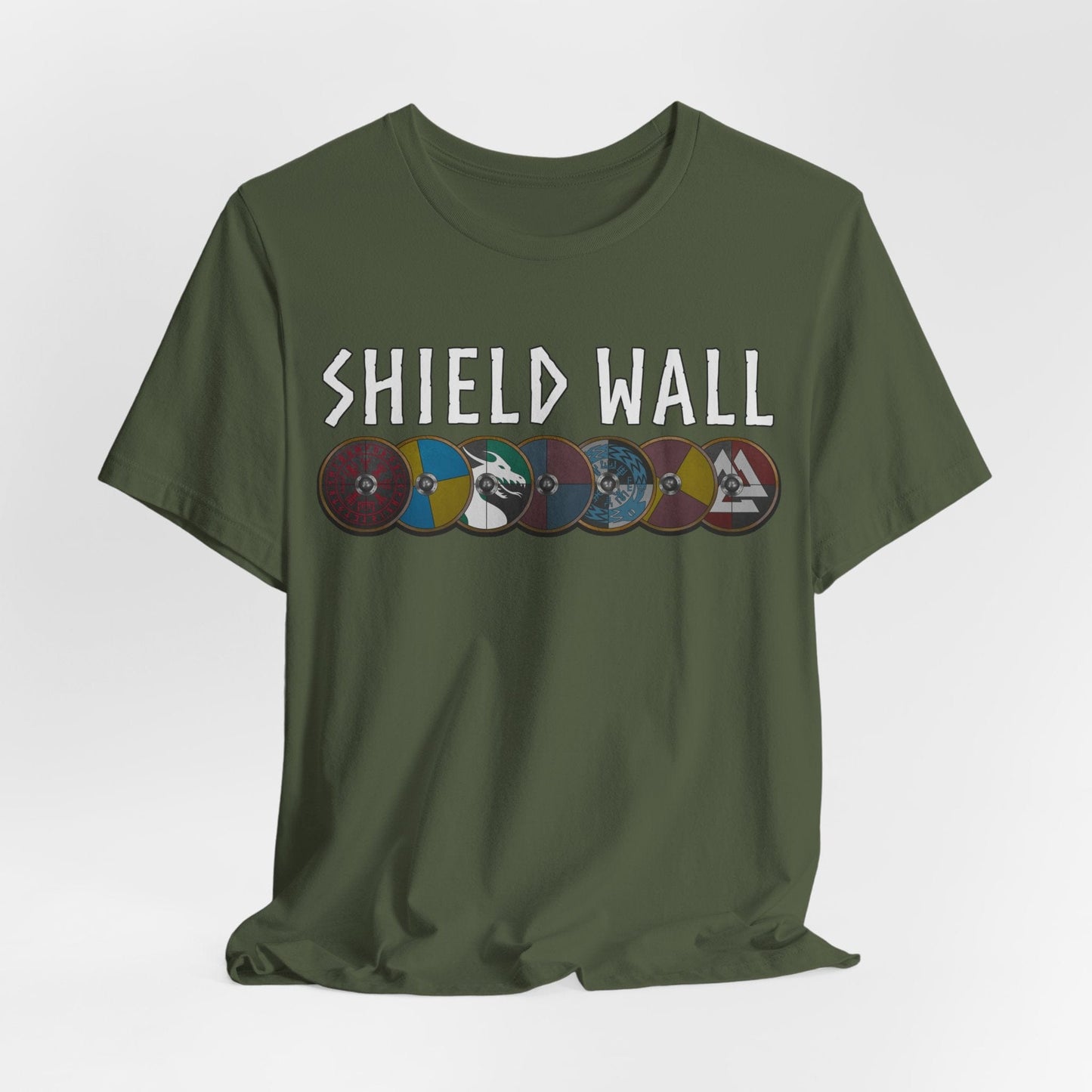 Military Green / S Viking Shield Wall T-Shirt