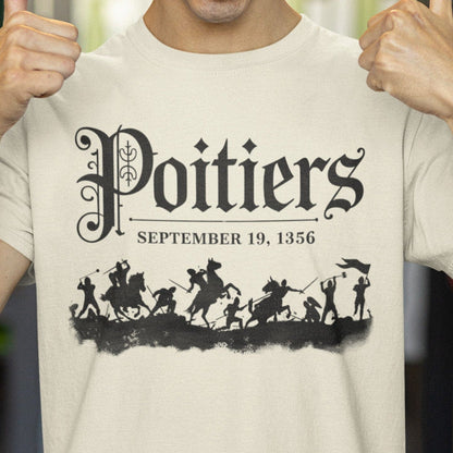 Natural / S Battle of Poitiers - Hundred Years' War T-Shirt