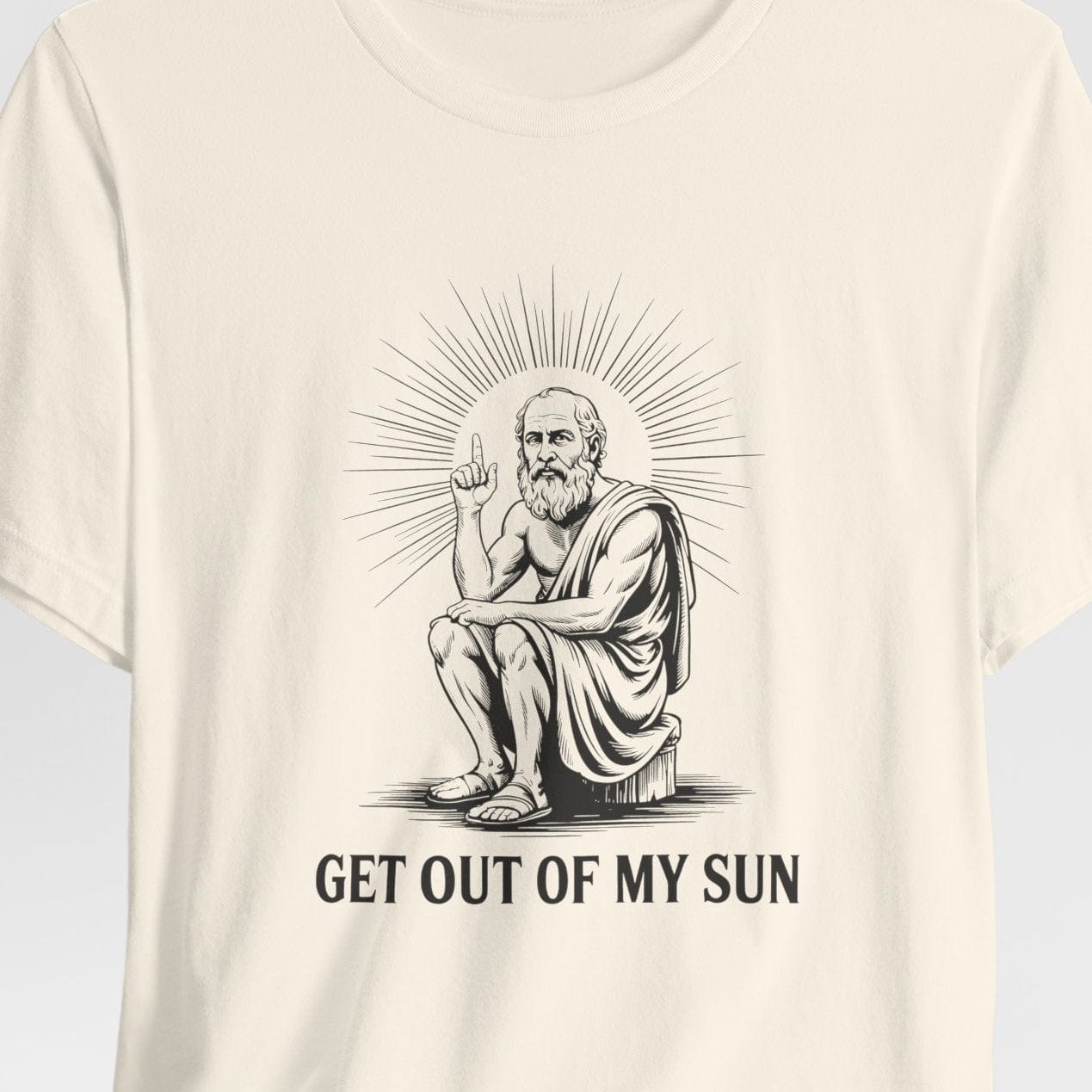 Natural / S Diogenes - Get out of my Sun - Funny Philosophy T-Shirt