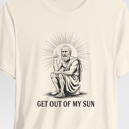 Natural / S Diogenes - Get out of my Sun - Funny Philosophy T-Shirt