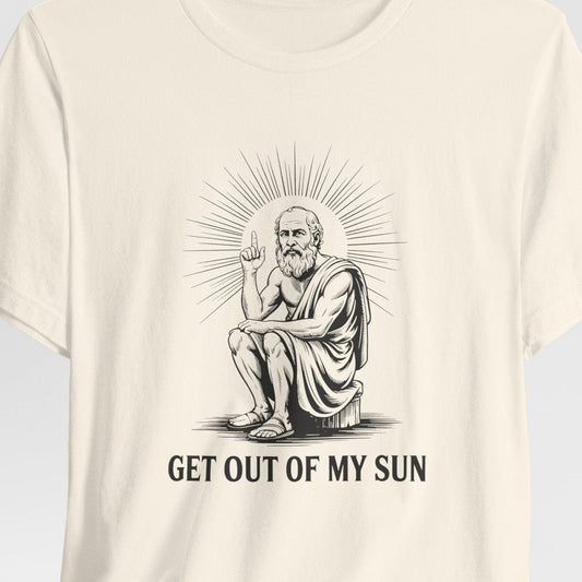 Natural / S Diogenes - Get out of my Sun - Funny Philosophy T-Shirt