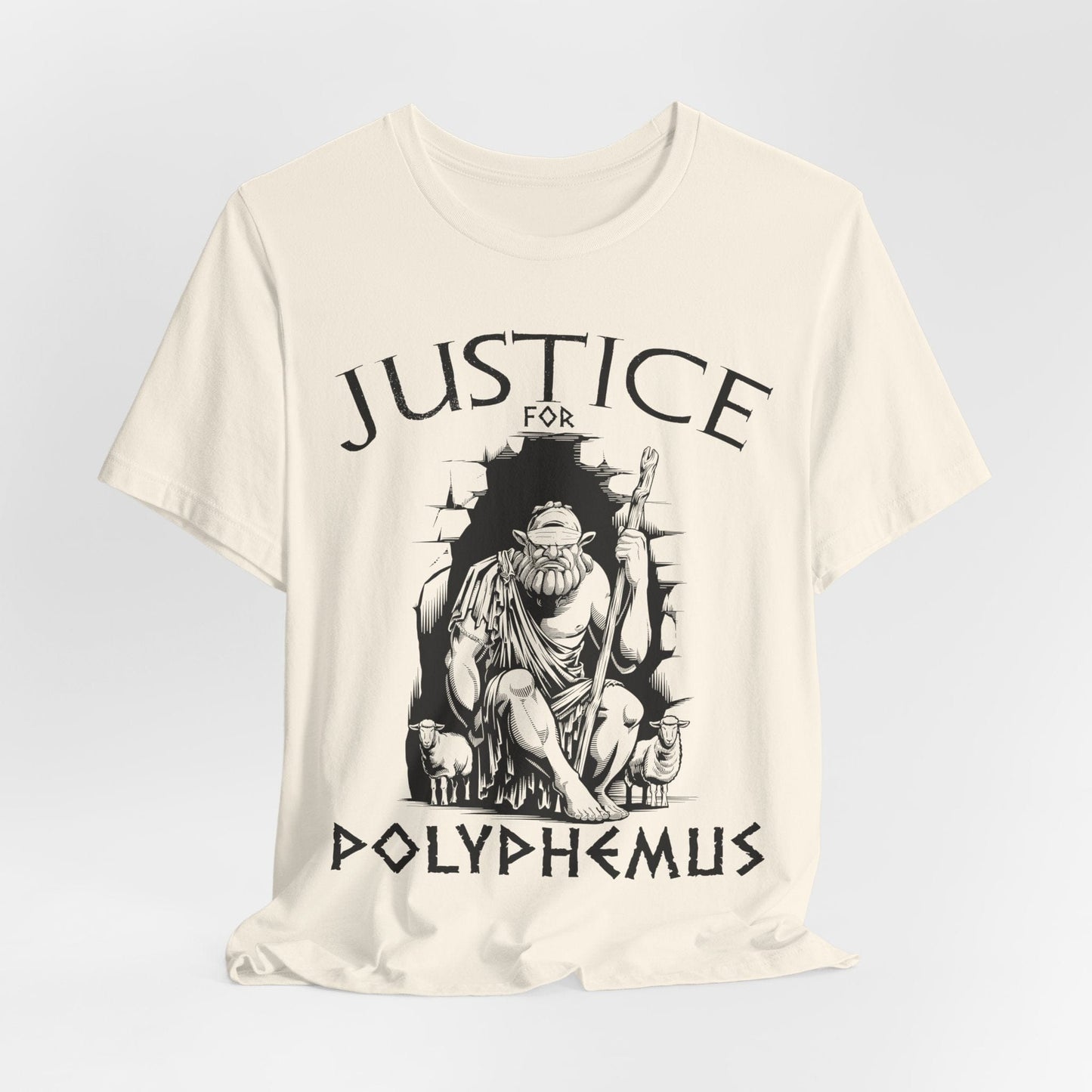 Natural / S Justice For Polyphemus - The Odyssey - Funny Greek Mythology T-Shirt