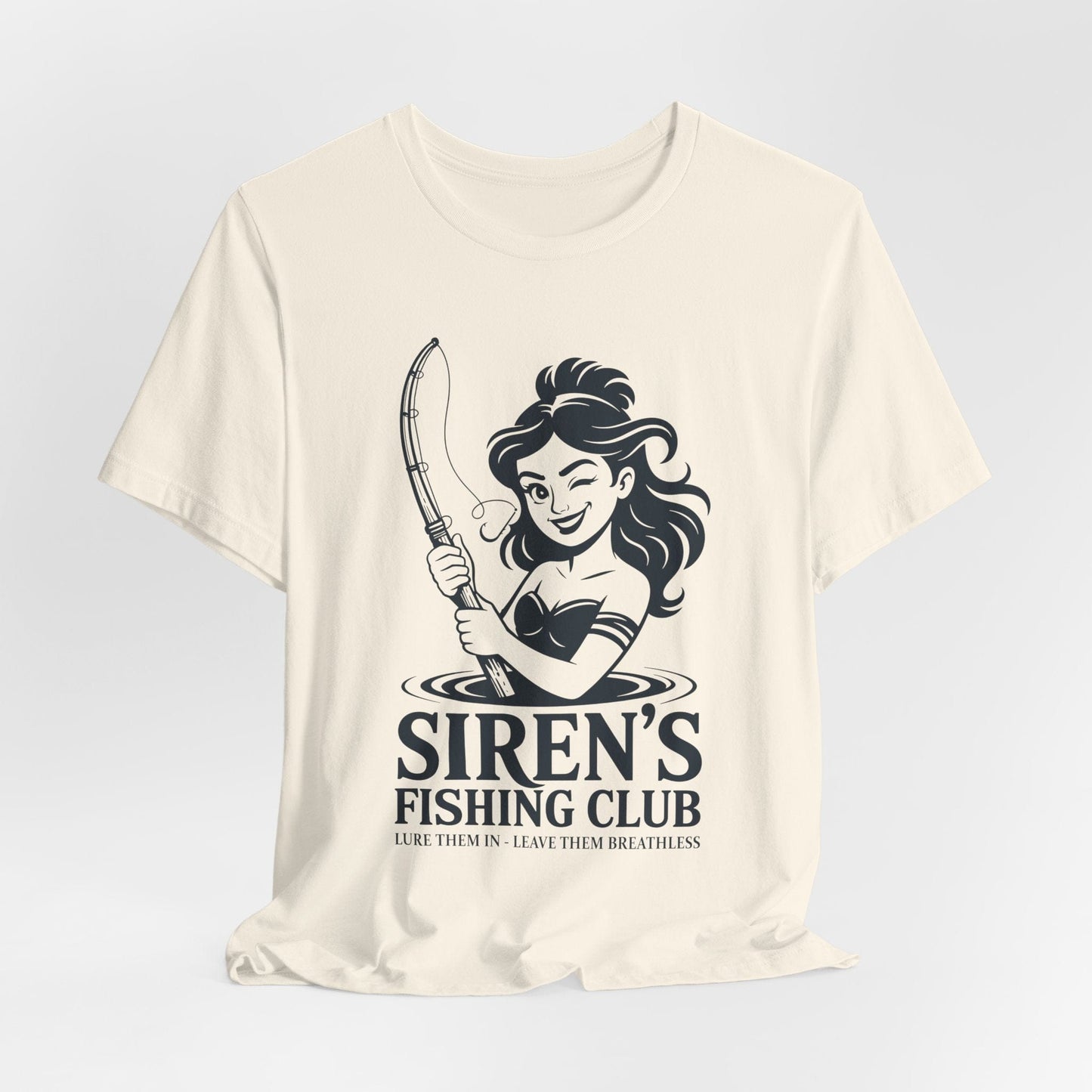 Natural / S Siren's Fishing Club - Funny Greek Mythology T-Shirt