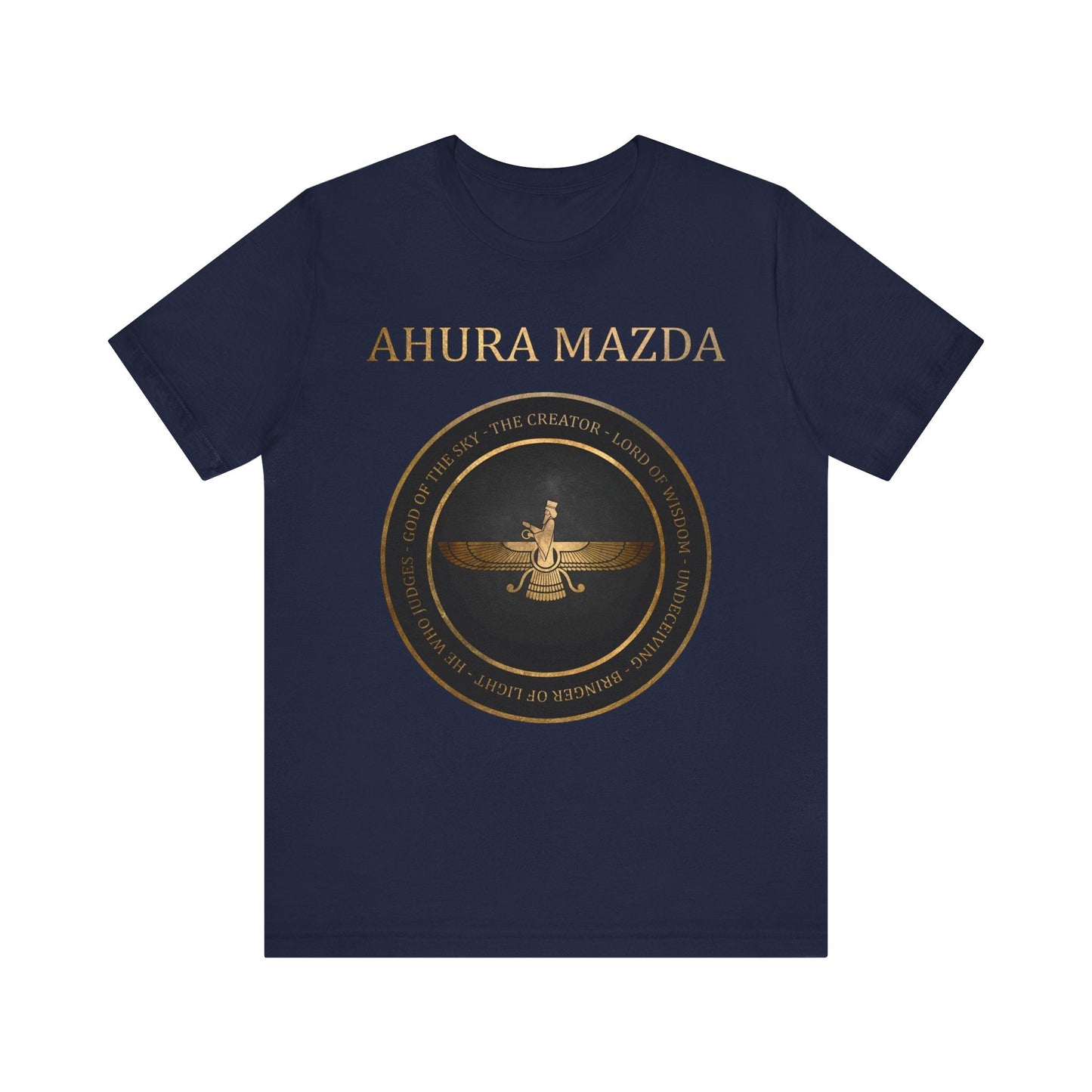 Navy / S Ahura Mazda - Zoroastrianism T-Shirt