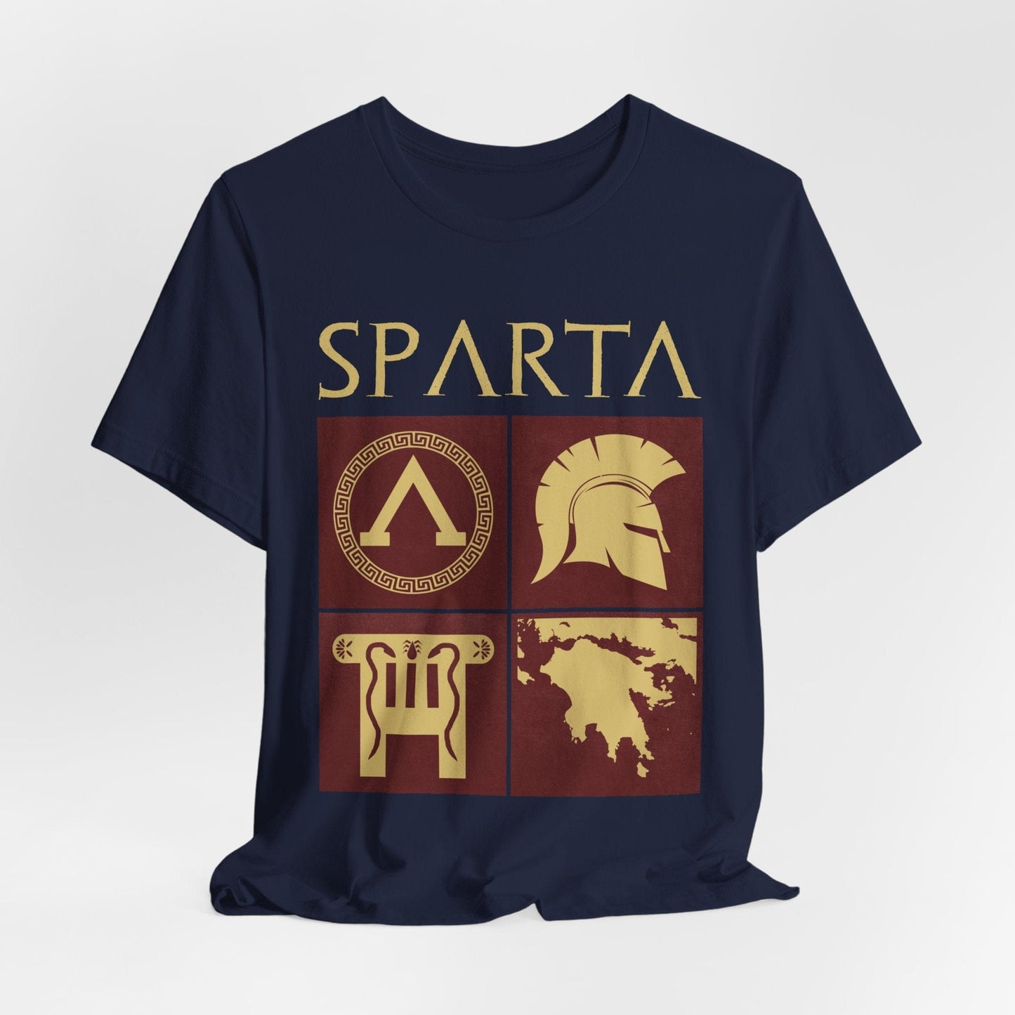 Navy / S Ancient Sparta - History of the Spartans T-shirt
