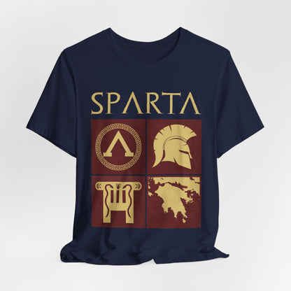 Navy / S Ancient Sparta - History of the Spartans T-shirt