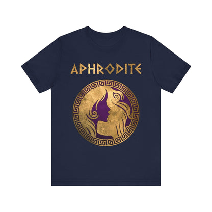 Navy / S Aphrodite Greek Goddess of Love and Beauty T-shirt
