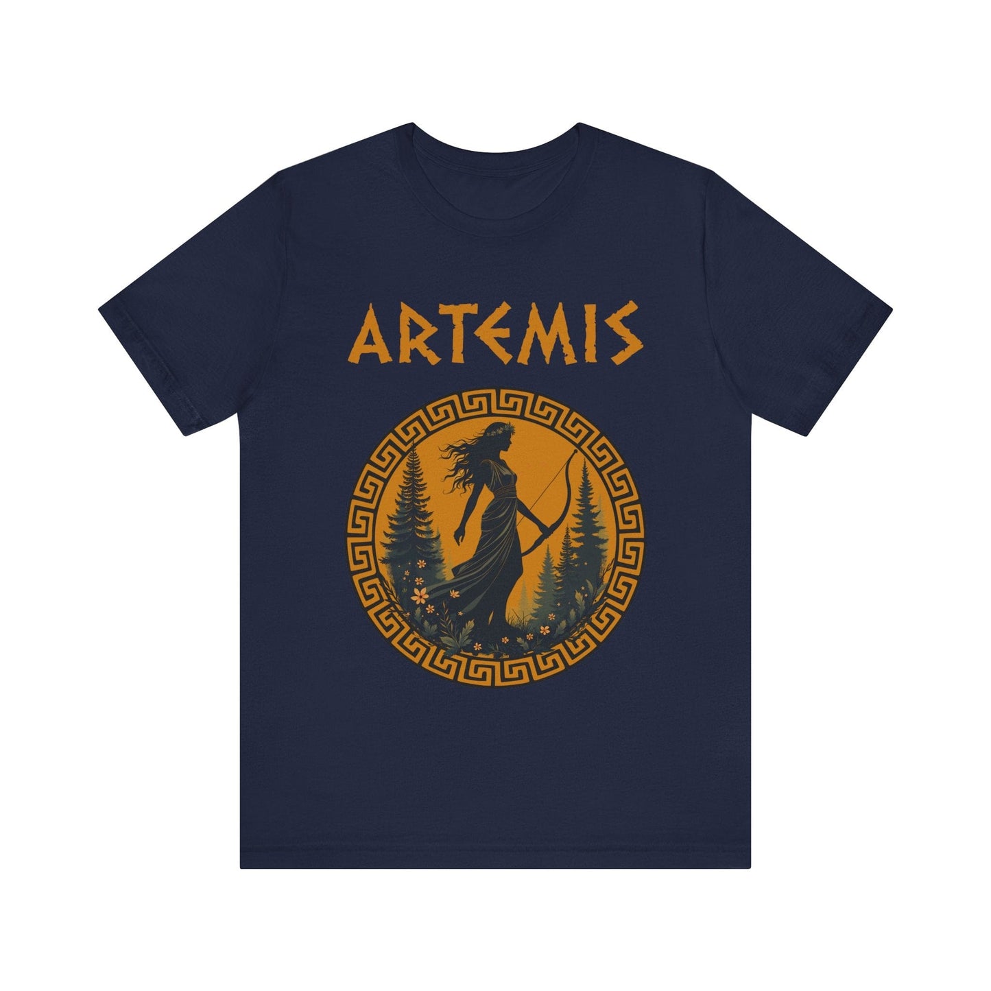 Navy / S Artemis Ancient Greek Goddess T-shirt