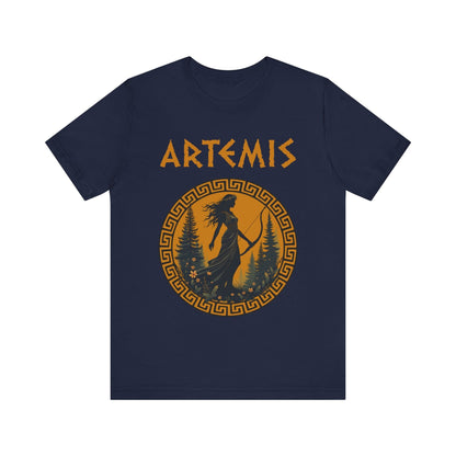Navy / S Artemis Ancient Greek Goddess T-shirt