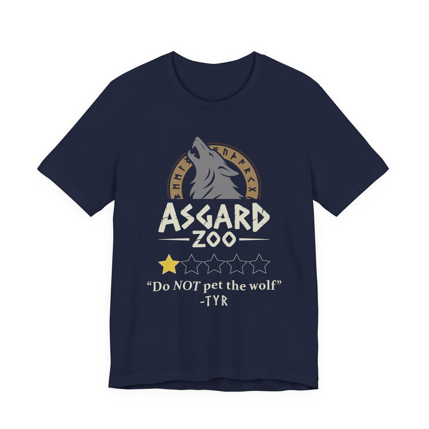 Navy / S Asgard Zoo 1 Star Review - Funny Norse Mythology T-Shirt