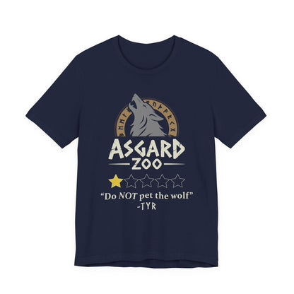 Navy / S Asgard Zoo 1 Star Review - Funny Norse Mythology T-Shirt