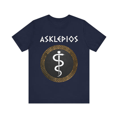 Navy / S Asklepios Ancient Greek God of Health and Medicine T-shirt
